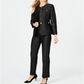 Le Suit Feminino Detalhe de Botão Pantsuit Preto Tamanho 18