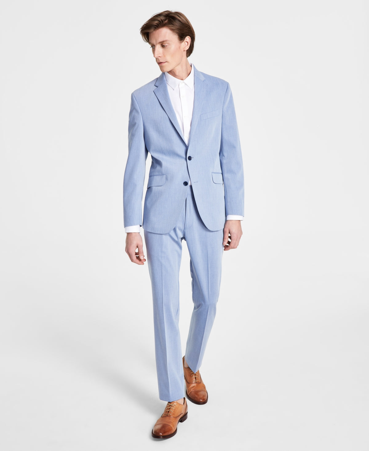 Terno masculino Kenneth Cole Reaction Slim Fit Azul Tamanho 42
