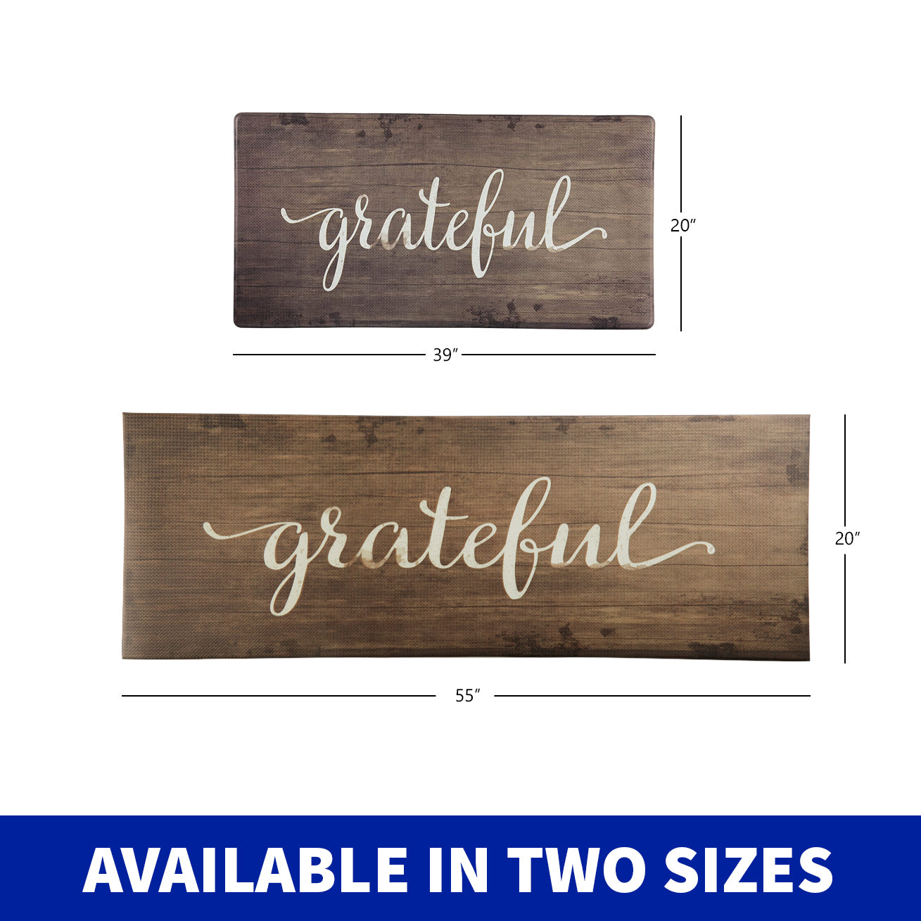 Tapete de cozinha acolchoado grande antifadiga (Grateful)