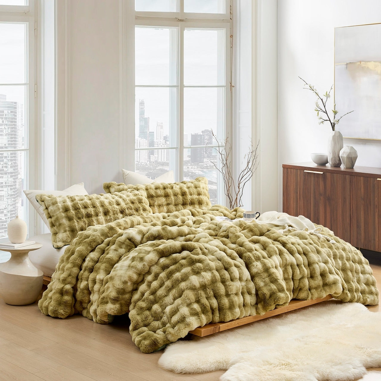 SnowballÂ Chunky Bunny  Coma InducerÂ Oversized Comforter Set  Multi Moss Stone