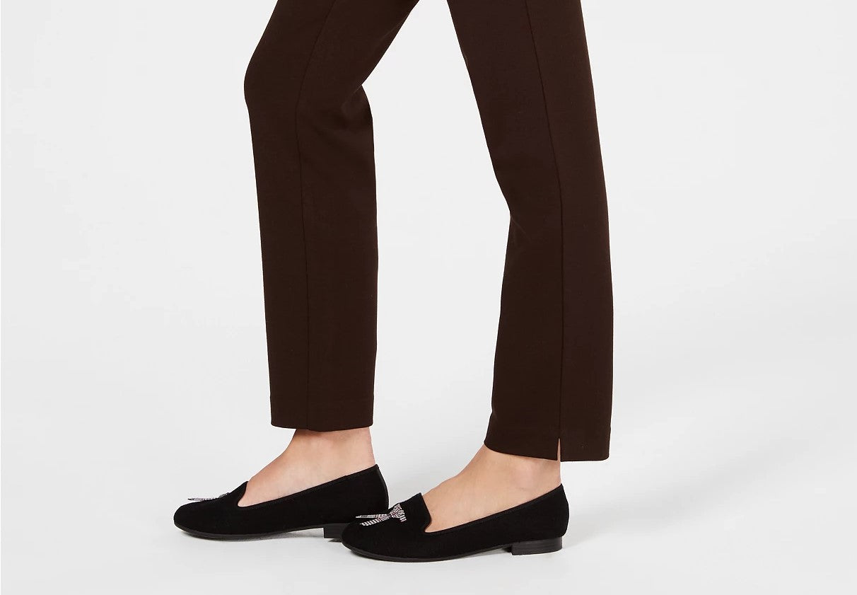 Calça feminina Charter Club Pull On Ponte Knit Azul Tamanho 6 Petite