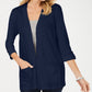Karen Scott Cardigan feminino de algodão aconchegante, azul-marinho, tamanho extrapequeno
