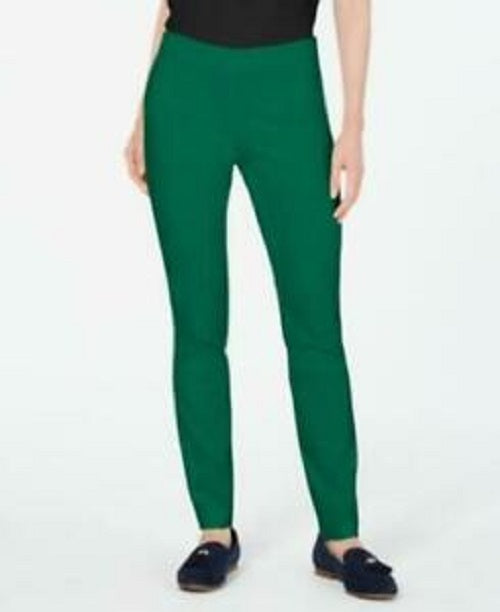 Calça skinny feminina Charter Club Chelsea de sarja elástica verde-escuro tamanho 4 pequena