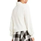 Blusa de gola alta aconchegante feminina Bar III, branca, tamanho extra grande