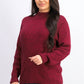 Karen Scott Suéter Feminino de Algodão com Gola Mole, Vermelho Brilhante, Tamanho Grande