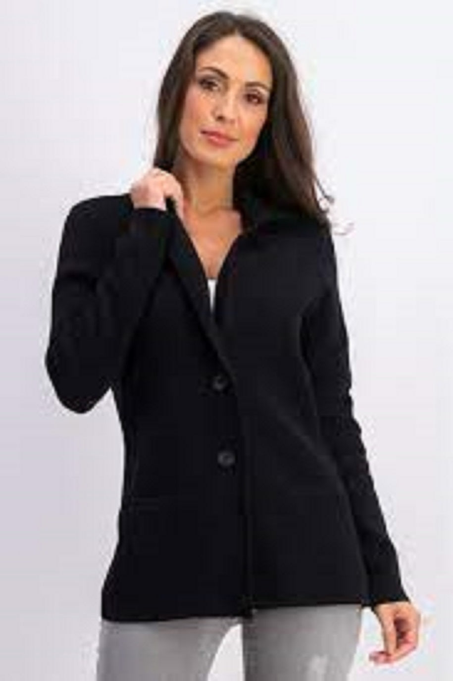 Jaqueta Blazer Feminina Charter Club Preta Tamanho XXG