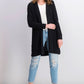 Cardigan feminino patchwork Charter Club, preto, tamanho pequeno