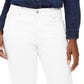 Jeans Curvy-Fit com Punho e Namorada Feminino Style &amp; Co, Branco, Tamanho 16