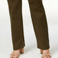 Jeans feminino estilo &amp; co com controle de barriga e perna reta, verde, tamanho 6