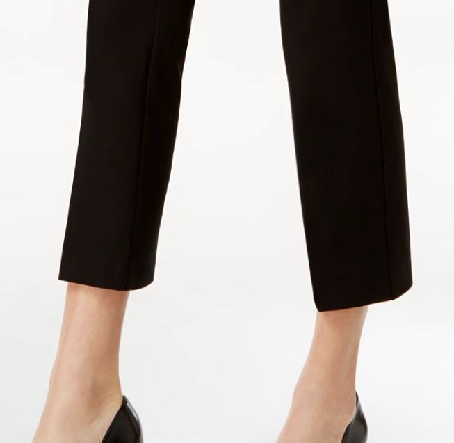 Calça Cropped Feminina Alfani Preta Tamanho 6 Petite
