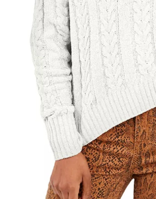 Suéter Hippie Rose Juniors de tricô com ombros caídos, tamanho natural extragrande