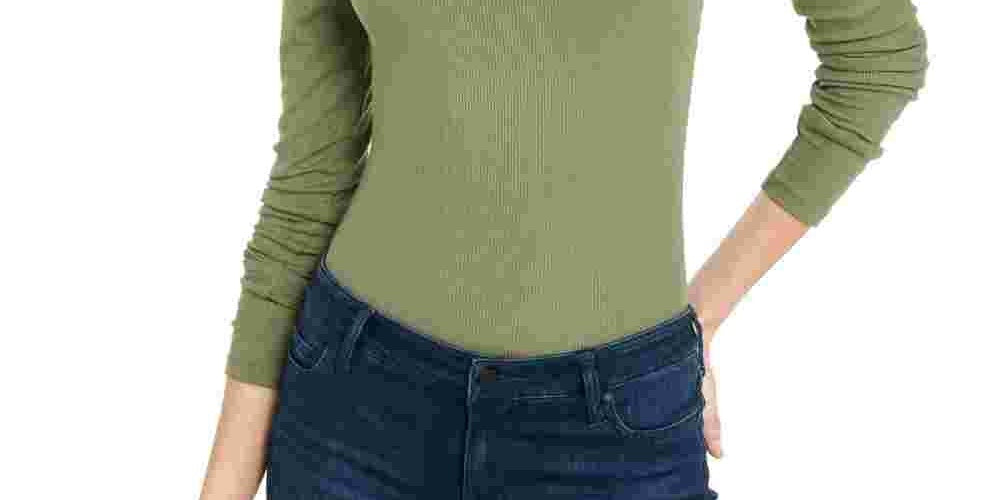 Body Self Esteem Junior com gola falsa verde tamanho X-S