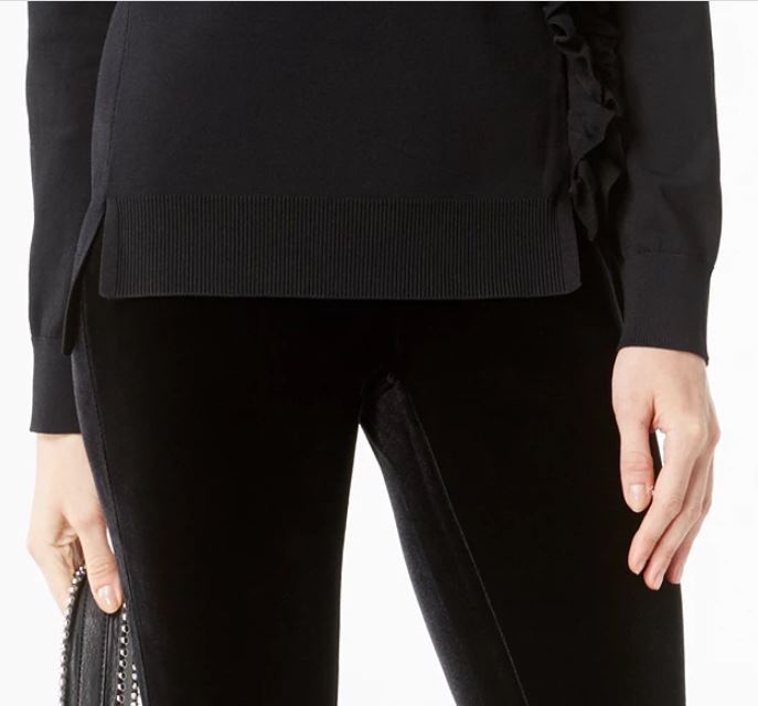 Calça skinny de veludo feminina INC International Concepts, preta, tamanho 0