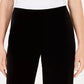 Calça feminina Alfani de veludo com perna larga, preta, tamanho X-S
