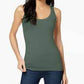 Blusa regata feminina Maison Jules com decote redondo, verde, tamanho grande