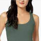 Blusa regata feminina Maison Jules com decote redondo, verde, tamanho grande