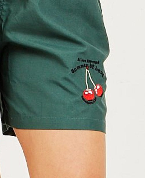 American Rag Budd Messenger Shorts Feminino Verde Tamanho XX-G