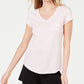 Camiseta feminina Maison Jules com decote em V e bolso aplicado, branca, tamanho extragrande