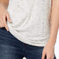 Camiseta feminina Maison Jules com decote redondo, branca, tamanho extragrande