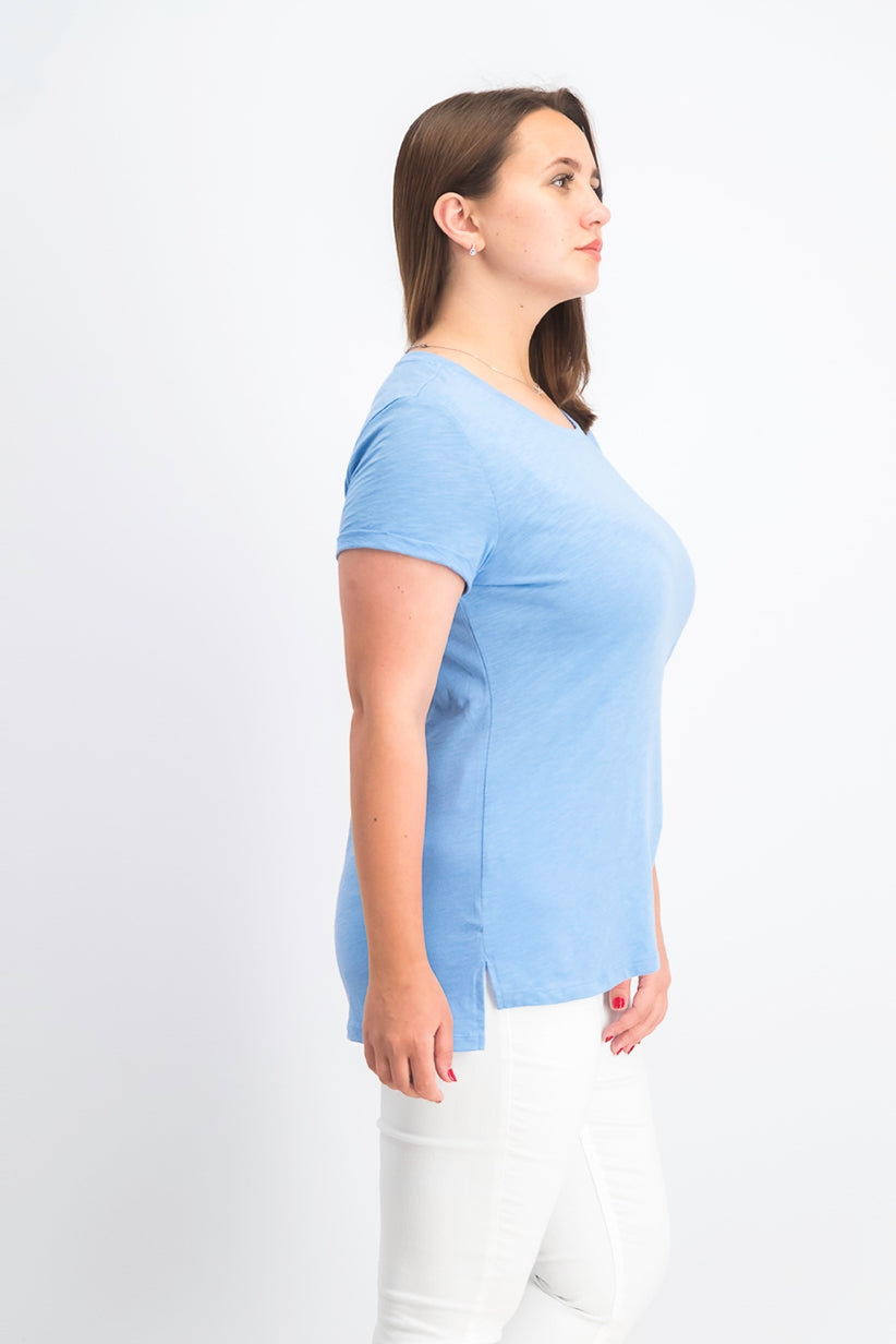 Camiseta feminina Maison Jules, azul, tamanho grande