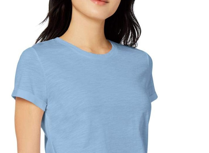 Camiseta feminina Maison Jules High-Low, azul, tamanho P