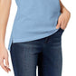 Camiseta feminina Maison Jules High-Low, azul, tamanho P