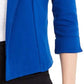 Blazer de malha feminino Maison Jules com manga 3/4, azul marinho, tamanho médio