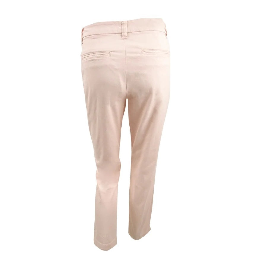 Calça feminina slim Maison Jules bege tamanho 10