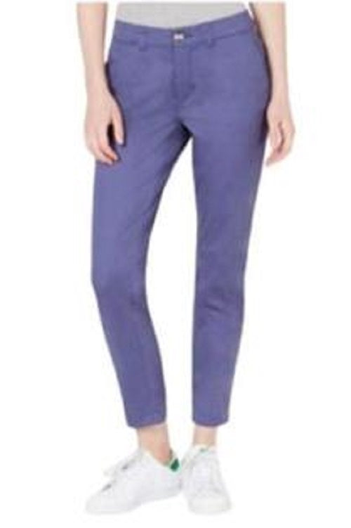 Calça feminina slim Maison Jules, azul marinho, tamanho 0
