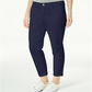 Calça feminina slim Maison Jules, azul-marinho, tamanho 10