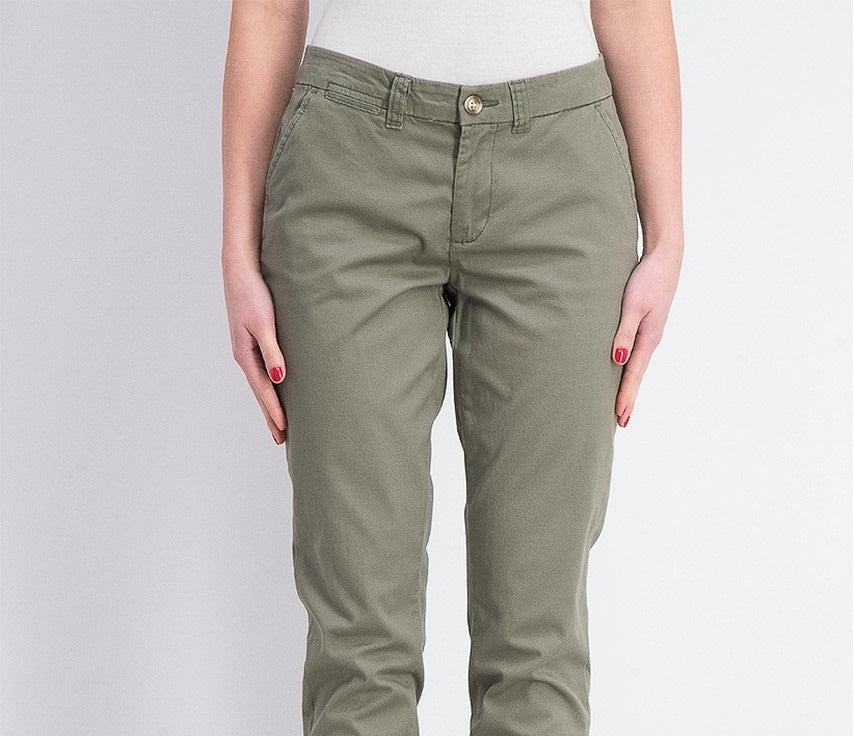 Calça feminina slim fit Maison Jules, verde, tamanho 4