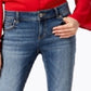 Calça jeans feminina INC International Concepts Essentials com 5 bolsos e corte bootcut, azul, tamanho 4