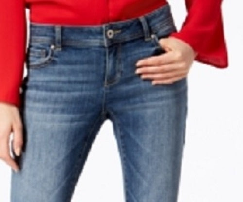 Calça jeans feminina INC International Concepts Essentials com 5 bolsos e corte bootcut, azul, tamanho 4
