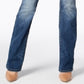 Calça jeans feminina INC International Concepts Essentials com 5 bolsos e corte bootcut, azul, tamanho 4