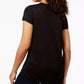 Camiseta feminina gráfica Style &amp; Co, preta, tamanho X-S