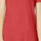 Camiseta feminina JM Collection com ombros descobertos e manga curta, vermelha, tamanho pequeno