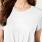 Top feminino com frente torcida estilo &amp; co, branco, tamanho grande