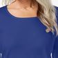 Karen Scott Top feminino com decote redondo, azul, tamanho XX-G
