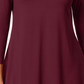 JM Collection Top feminino com decote em V e bainha em lenço, vermelho, tamanho pequeno