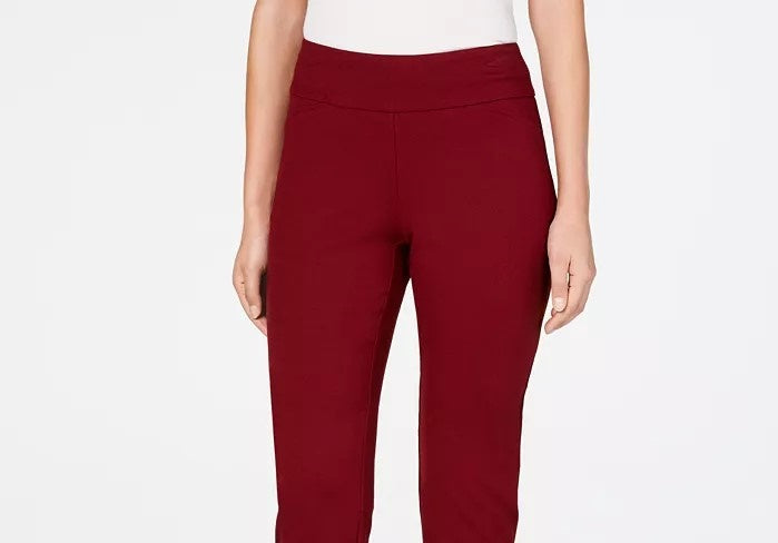 Calças Ponte Femininas Cambridge Pull On Charter Club Vinho Tamanho 16