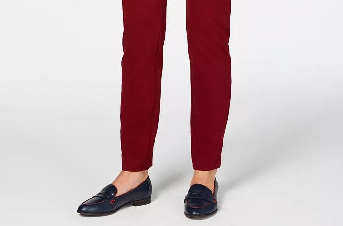 Calças Ponte Femininas Cambridge Pull On Charter Club Vinho Tamanho 16