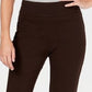 Calça feminina Charter Club Pull-On Ponte-Knit marrom tamanho 12 Petite