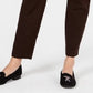 Calça feminina Charter Club Pull-On Ponte-Knit marrom tamanho 12 Petite