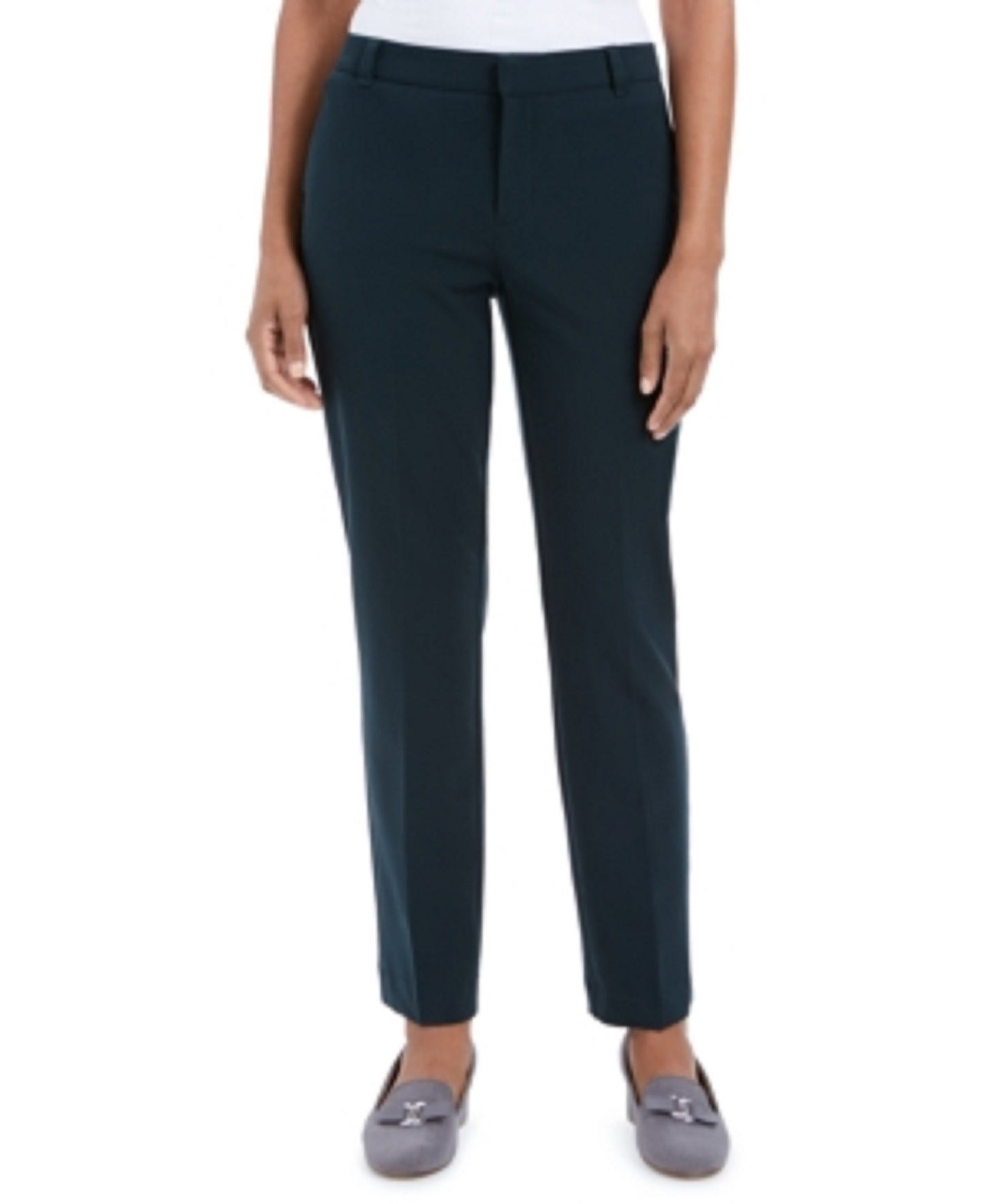 Calça feminina Charter Club Slim Fit até o tornozelo, verde escuro, tamanho 4