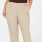 Calça feminina plus size com perna justa no tornozelo, tamanho 28W, bege
