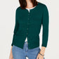 Cardigan texturizado feminino Charter Club, verde, tamanho extrapequeno