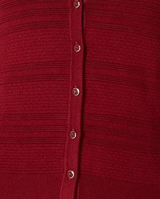 Charter Club Women's Textured Cardigan Wine Size Large