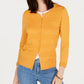 Cardigan texturizado feminino Charter Club, tamanho pequeno, dourado