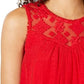 Top estilo swing feminino com acabamento em renda, vinho, tamanho extrapequeno