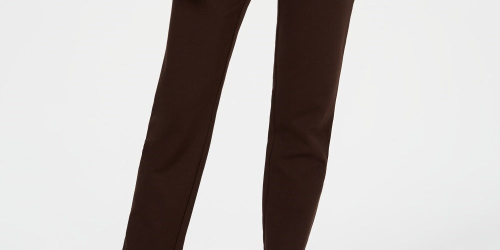 Calças Ponte Femininas Cambridge Pull-On Charter Club, Comprimentos Regular e Curto, Marrom, Tamanho 4S